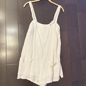 LSpace Cream Sleeveless Romper Cover-up - S